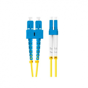 Lanberg Optikai patch k&aacute;bel SM SC/UPC-LC/UPC duplex 3m LSZH G657A1 3.0mm s&aacute;rga (FO-SULU-SD11-0030-YE)