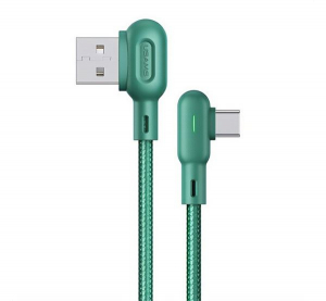 USAMS U57 adat- és töltőkábel USB-A - USB-C 1.2m zöld (SJ457USB02)