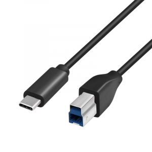 Logilink USB 3.2 Gen1 Type-C kábel C/M-USB-B/M fekete 1m (CU0162)