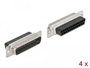 Delock D-Sub 25 tűs krimpelhető apa f&eacute;m 4 db (66710)