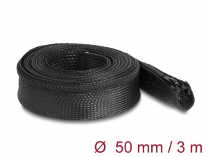 Delock fonott k&aacute;belharisnya zipz&aacute;ras szor&iacute;t&oacute;val 3m x 50mm fekete (19172)