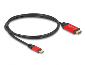 Delock USB Type-C  - HDMI kábel (DP Alt Mode) 8K 60 Hz-hez HDR 1m piros (80095)