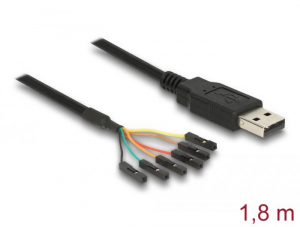 Delock USB 2.0 – soros TTL átalakító 6 tűs anya tűfejjel 1,8 m (5 V) (83786)