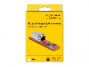 Delock M.2 B+M - 1 x RJ45 2,5 Gigabit LAN csatlakozó (62985)