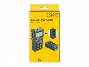 Delock LCD kábel tesztelő RJ45 / PoE / DC (63110)