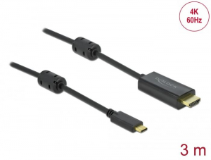 Delock akt&iacute;v USB-C - HDMI k&aacute;bel (DP Alt Mode) 4K60Hz 3m (85971)