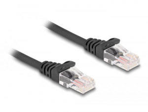 Delock RJ45 tekercselt kábel apa - apa Cat.5e 3 m fekete (87994)