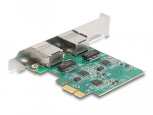 Delock PCI Express x1 kártya - 2 x RJ45 2,5 Gigabit LAN (88101)