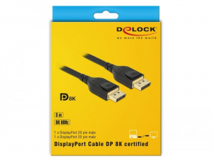 Delock DisplayPort kábel 8K 60Hz 3m (85661)