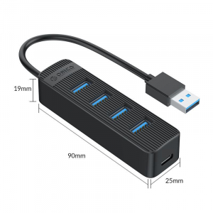 Orico ORICO-TWU3-4A-BK-EP 4 Portos USB3.0 Hub fekete