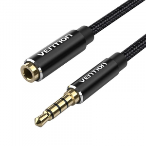 Vention jack 3.5mm audio hosszabbító kábel 8m fekete (BHCBK)