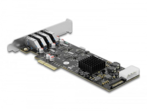 Delock PCI Express x4 k&aacute;rtya - 4 x USB-A 3.2 Gen 1 port (89008)