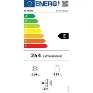 Samsung RB34C632ESA/EF alulfagyasztós hűtőszekrény ezüst