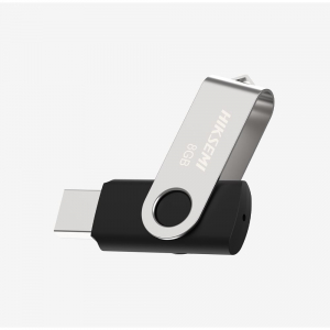 Pen Drive 8GB Hikvision HIKSEMI M200S Rotary USB2.0 fekete-ez&uuml;st (HS-USB-M200S 8G)