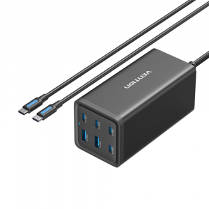 Vention 6 portos USB-A/USB-C hálózati töltő fekete (FENB0-EU)