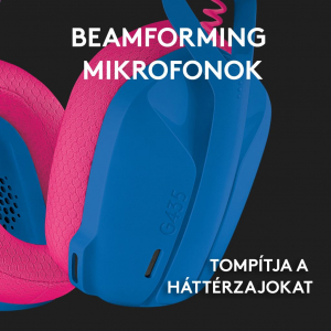 Logitech G435 Lightspeed Wireless kék gamer headset + Logitech G Pro Hero Gaming USB egér (991-000527)