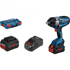 Bosch Professional GDS 18V-1000 Akkus &uuml;tvecsavaroz&oacute;  2. akkuval, T&ouml;ltővel, Hordt&aacute;sk&aacute;val, k&aacute;k, 06019J8303