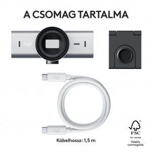 Logitech MX BRIO webkamera világosszürke (960-001554)