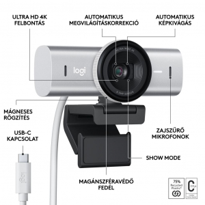 Logitech MX BRIO webkamera világosszürke (960-001554)
