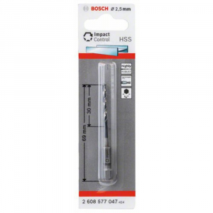 Bosch 2608577047 fém spirálfúró bit 2.5x69mm