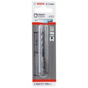 Bosch 2608577050 fém spirálfúró bit 3.3x75mm