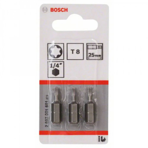 Bosch 2607001601 csavarozó bit T 8 25mm 3db