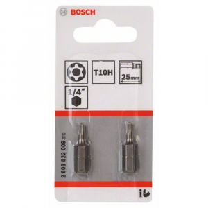 Bosch 2608522009 extra kemény csavarozó bit T10H, 25 mm 2db