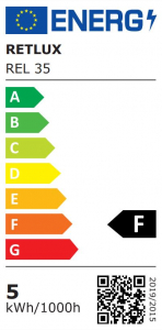 Retlux LED gyertya izzó 5W, E14, meleg fehér 4db (REL 35)