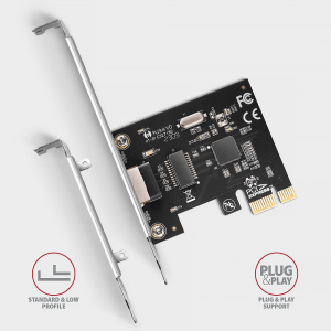 Axagon Gigabit Ethernet 1 sávos PCI-Express kártya (PCEE-GRL)