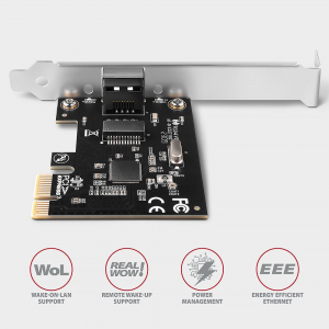 Axagon Gigabit Ethernet 1 sávos PCI-Express kártya (PCEE-GRL)