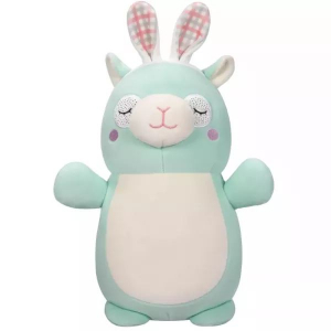 Vega Toys Squishmallows: HugMee Miley, a menta színű láma plüss nyuszifülekkel 25cm (SQHM00370)