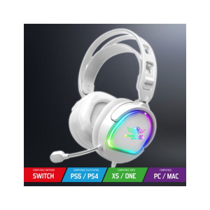 Spirit of Gamer PRO-H6 RGB mikrofonos fejhallgat&oacute; feh&eacute;r (MIC-PH6WT)