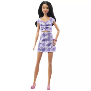 Mattel Barbie: Fashionista baba lila ruhában (HPF75 / 0194735157501)