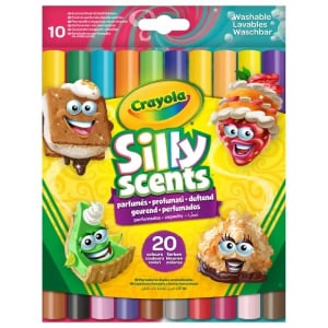 Crayola Silly Scents: kétoldalú, tompahegyű filctoll készlet 10db (58-8344)