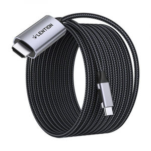 Lention CU707 USB-C - HDMI 2.0 kábel 3m fekete-szürke (CB-CU707H-3MSC-GRY-)