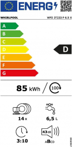 Whirlpool WFO 3T233 P 6.5 X mosogatógép inox
