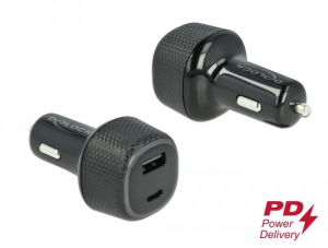 Delock Autós tölto USB Type-C PD 3.0 és A-típusú USB 63 W (64108)