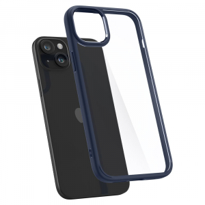 Spigen Ultra Hybrid iPhone 15 tok átlátszó-sötétkék (ACS06801)