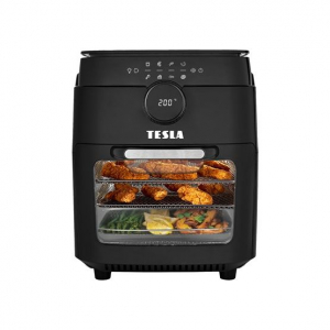 Tesla AirCook & Grill QG800 WiFi többfunkciós digitális forró levegős sütő fekete (9513000)