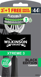 Wilkinson Xtreme3 Black Edition Comfort borotva 3+1db