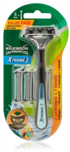 Wilkinson Xtreme3 Hybrid borotva + 5db fej