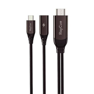 RayCue USB-C - HDMI 2.1 4k30Hz kábel  2m fekete (YG-CB109-2M)