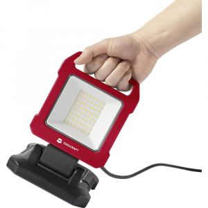 TOOLCRAFT, LED-es munkalámpa, fénysugárzó, 20 W, piros-fekete, TO-7843731