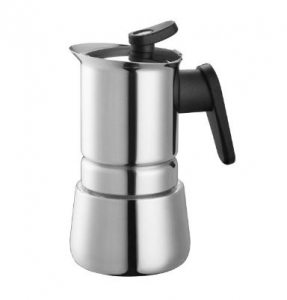 PEDRINI Steel Moka kávéfőző, 2 személyes, indukciós főzőlaphoz, rozsdamentes acél, 02CF036