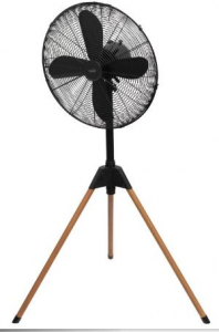 HOME álló fém ventilátor, 60 W, 45 cm névleges lapátátmérő, 4 lapát, 3 fokozat, oszcillálás, fekete, SF45