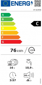 Hoover HF 6C4F0B mosogatógép fekete
