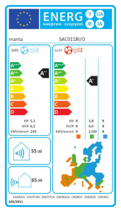 Manta klíma 5,2 KW hűtő-fűtő klíma, WIFI, -25 °C-ig fűt, H tarifához alkalmas