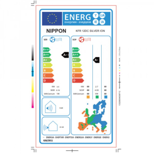 Nippon KFR 12DC SILVER ION inverteres split klímaberendezés 3.5 kW fehér