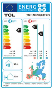 TCL ELITE, A++, WiFi, split klíma, 3,5kw (3,4) H tarifához alkalmas (TAC-12CHSD/XA73IFS)