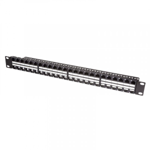 Logilink 19" Patch panel 48 Keystone jack csatlakozóhoz 1U fekete (NK4045)